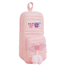 Ergouzi Pencil case girls, pencil case, pencil case, pencil case, girl, school items, backpack for girls, pink, pink, Simple and cute