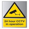 V Safety 24 Hour CCTV In Operation Sign - 150mm