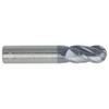 CME 2 pcs Micrograin Carbide End Mills, Ball Nose, TiAlN