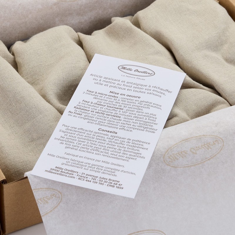 Tausend Kissen Wärmflasche Leinen-20 x 40 cm