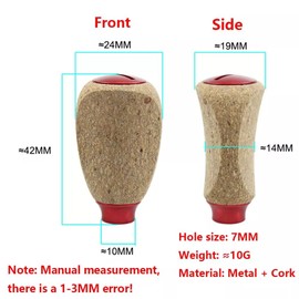 UCCKEYI Spincasting Reel Handle Knob Soft Rubber Cork Spinning Baitcasting Compatible with Abu Shimano Daiwa (Silver)