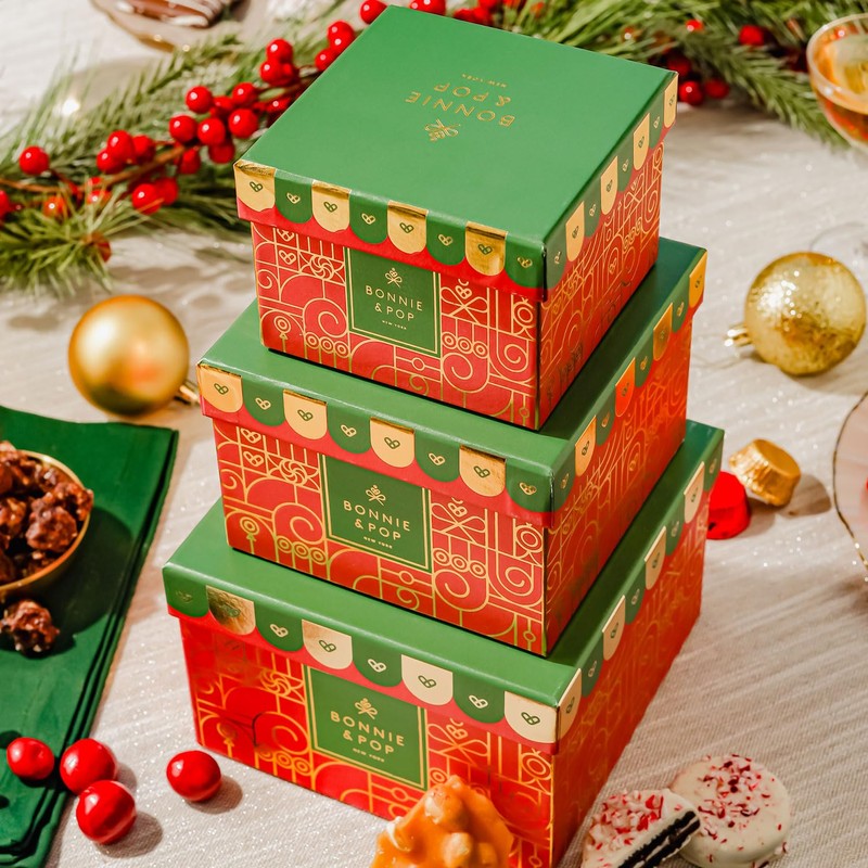 Christmas Gift Basket, Holiday Gift Tower, Candy Gift Box, Assortment