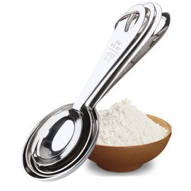Sabatier Stainless Steel Measuring Cup Set – Professional Grade Kitchen Utensils for Precise Baking & Cooking. Durable, Easy-to-Clean, Dishwasher Safe. Metric & Imperial Measurements