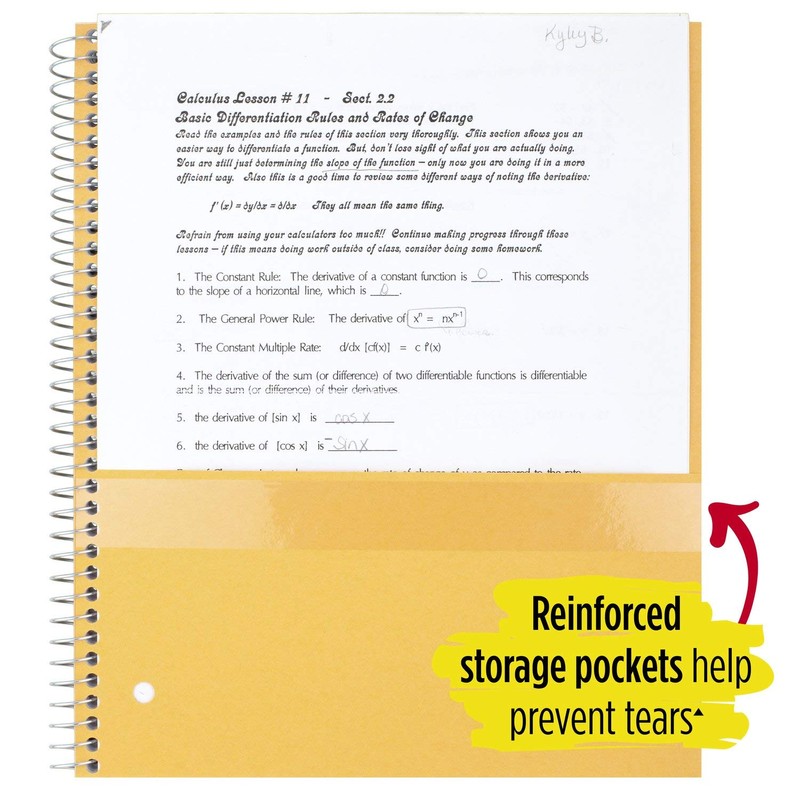 Five Star Spiral Notebooks, 1 Subject, College Ruled Paper, 100