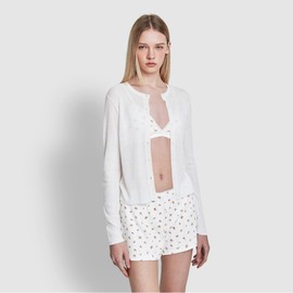 JAJU [JAJU] Women's Sheer Long Sleeve Cardigan 3 Types 1 Select