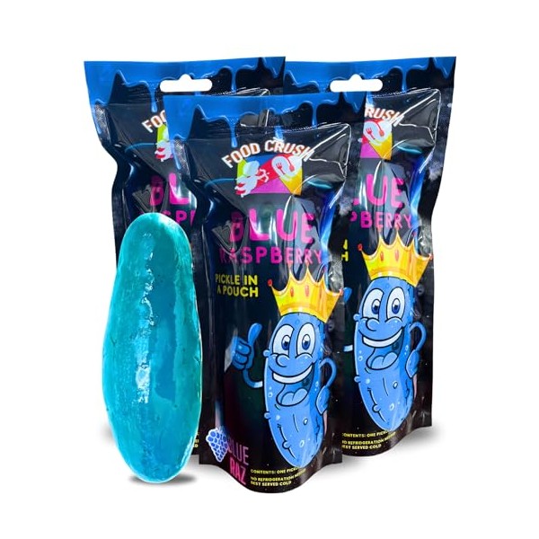 Blue Raspberry Pickles In A Pouch-(Pack of 3) Blue Raz