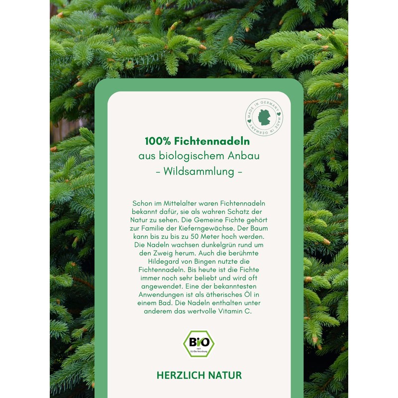Organic Spruce Needles 250 g | Spruce Needle Tea, Dried