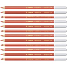 STABILO 1400/305"Carb0thello Chalk-Pastel" Colouring Pencil - Vermillion Red Tone (Pack of 12)