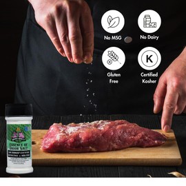 Smoke n Sanity Essence of Onion Salt - Certified Low FODMAP - Contains No Garlic - Low FODMAP Seasonings. Certified Gluten Free - Certified Kosher - Dairy Free - 3.5 Ounce Shaker