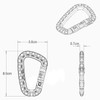 HOUSON 12PCS Plastic Carabiner, Tactical Carabiner D Shape Plastic Hook