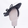 Lawliet Women Black Wedding Occasion Sinamay Fascinator Hat Headband Headpiece