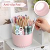 SKYDUE Makeup Organizer, Rotating Pencil Pen Holder for Desk, Dual-Purpose