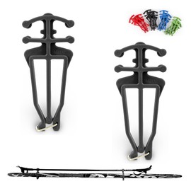 Bagdent Cross Country Skis and Poles Holder – 1 Pair, Universal Nordic Ski Pole Carrier - 1Pair (Black)