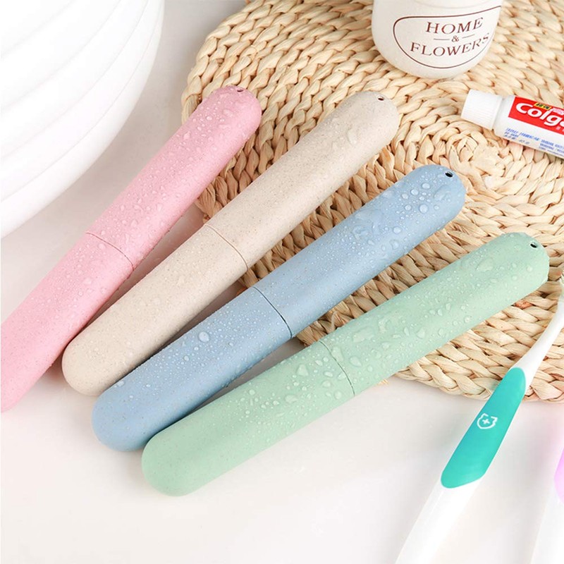 NEXCURIO 4 Pack Travel Toothbrush Case, Portable Breathable Toothbrush Holder