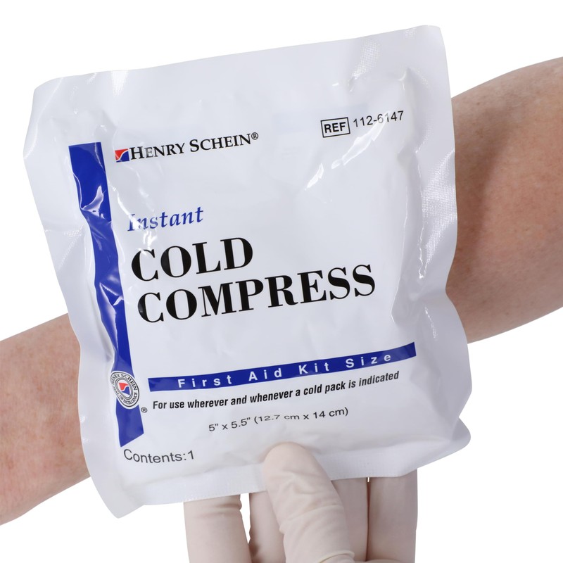 Henry Schein Disposable Nonsterile Cold Compress 5x5.5, Single Use, Instant