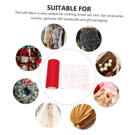 SHINEOFI Glitter Tulle Ribbon Sequin Netting Fabric for DIY Crafts Decorations Hair Bows and Wedding Favors Comfortable Skin-Friendly and Tear-Resistant Material
