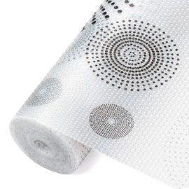Cooyes Shelf Liner – Non-Adhesive Shelf Liners for Kitchen Cabinets – Waterproof Shelf Paper with Modern Pattern – Durable EVA Cabinet Liners