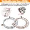 WHK 2 Pack 10ft Washing Machine Hoses Stainless Steel Washer