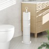 Toilet Paper Holder Stand(with Reserve Function), Free-Standing Spare Rolls Storage