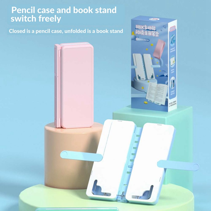 Book Stand Pencil Box Multifunction Pencil Case with Book Stand