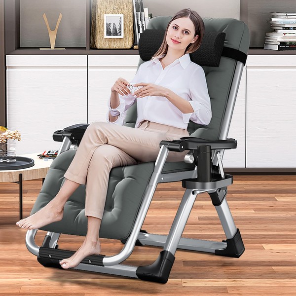 LILYPELLE Comfy Folding Chair, Folding Lounge Chair for Bedroom and