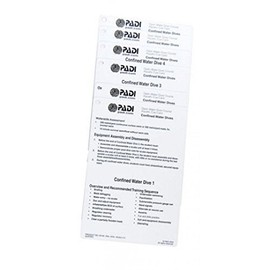 Padi Confined Water Aquatic Cue Card