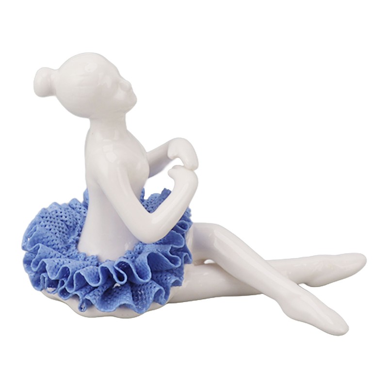 Ballerina Statue Beautiful Relaxed Mood Delicate Ceramic Ballet Dancer Figurine