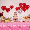 HOWAF 3pcs Valentine's Day Tablecloth, Valentines Disposable Plastic Table Cover