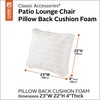 Classic Accessories Patio Lounge Chair Pillow Back Cushion Foam, 23