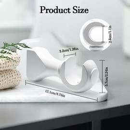 Wood Curtain Rod Brackets, MfhdgXAvs 2Pcs Wall Mount White Closet Heavy Duty Closet Brackets for Rod, Extra Long Holder for Heavy Curtains with Installation Screws (1.12in)