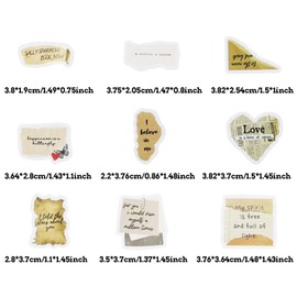 46Pcs Motivational Scrapbooking Stickers, Inspirational Quotes Stickers, Emotions Scrapbook Sticker, Emotions Sticker for Photo Album, Memory Album, Scrapbook, Journal, Notebooks, Laptop