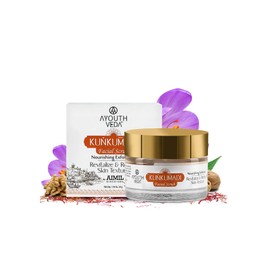 Ayouthveda Kunkumadi Face Scrub Nourishing Exfoliator | Revitalize & Refine Skin Texture - (Pack of 1, 50Gm)