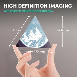 1 x Triangle Coaster - St Moritz Ski Switzerland Mountains Skiing Cork Backed MDF Glossy Tea Coffee Accessory #59035