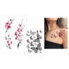 HB744X Cp03 Temporary Japanese Cherry Blossom Tattoo Butterfly Tattoo Fake