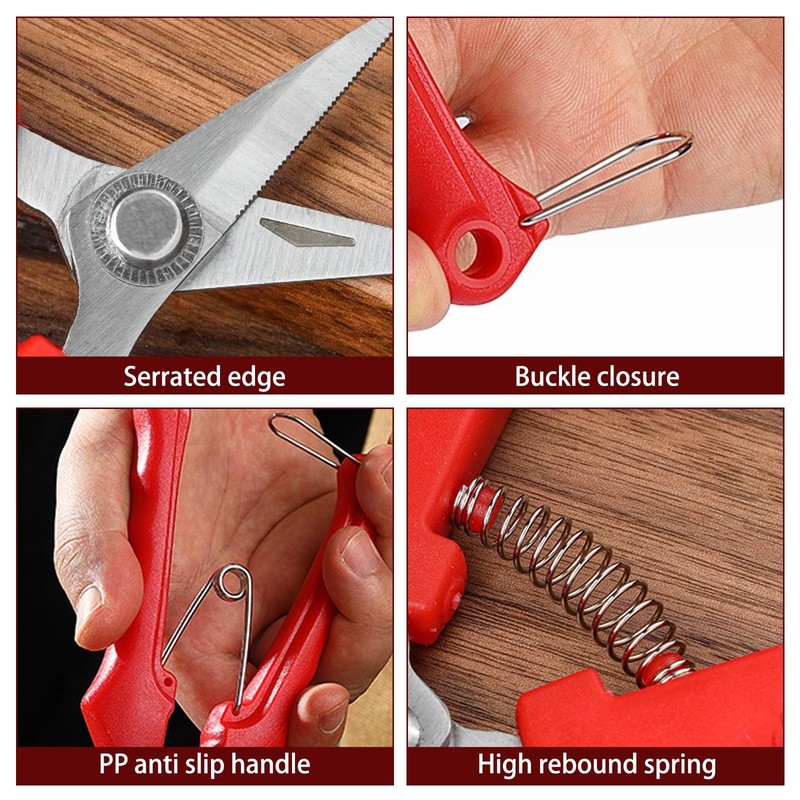 2 Pcs Garden Pruning Shears, Multifunctional Garden Scissors Set, 8"