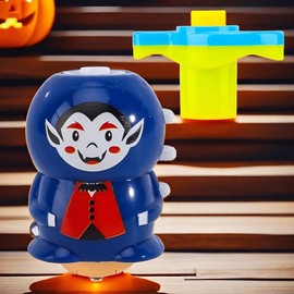 Cream Kids Sparkling Musical Gyroscope,/Christmas Theme With Launcher, Spinning Launcher. Family Interaction, Party Favor - Color: Vampire doll top