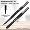 Fuyoooo 200 Pcs Black Felt Tip Pens Bulk 0.7mm Medium