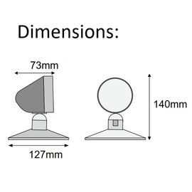 TANLUX Emergency Remote Head Lighting, Single Head Emergency Light, CSA Listed, Multi Voltage 6.0 to 24 Volt Input, 3 Watts, 180 Lumen