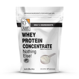 It's Just! - 100% Whey Protein Concentrate, Made in USA, No RBST/rBGH Hormones, Premium WPC-80, No Added Flavors or Artificial Sweeteners (1.25 Pound, Unflavored)
