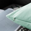 Aqua Velvet Throw Pillow Covers Soft Solid Decorative Pillowcase Set