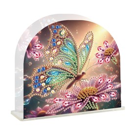 TDFERAN Diamond Art Napkin Holder, Butterfly Acrylic Napkin Holder for Table, Diamond Painting Kits Cocktail Napkin Holder, Diamond Painting Napkin Holders for Paper Napkins, Dining Table Decor