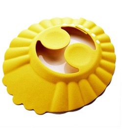 Swimming Cap - Baby Bath - Shower - Eye Protection - Ears - Children - Soft - Adjustable - Comfortable - Coloured - Yellow - Christmas and Birthday Gift Idea
