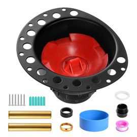 VEVOR ABS Freestanding Tub Drain Kit, 2 Brass Tail Pipes, Bathtub Drain Rough-in Kit, with ABS Adapter of Tailpiece, Compatible with Freestanding Bathtubs, Floor Mounted Bathtubs and Island Bathtubs