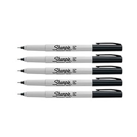 Sharpie Permanent Markers, Ultra Fine Point, 5-Count (AQUA)