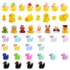 Mayoii 44pcs Mini Ducks Set Cute Resin Noctilucent Tiny Ducks