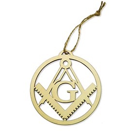 Freemason Wooden Christmas Ornament