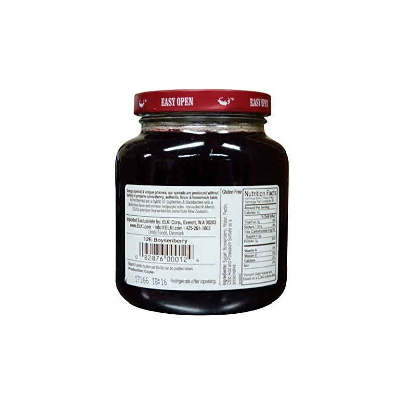 Elki's Gourmet Scandinavian Delights Preserves, Boysenberry , 13.4 Ounce