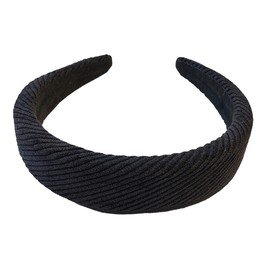 scicent Black Padded Headband Hairbands for Women Fabric Hair Band Elastic Head Wrap Cute Daily Hair Band Hair Accessories - Black