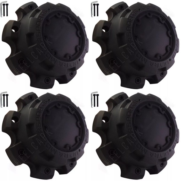 ULTRA MOTORSPORTS FLAT BLACK CUSTOM WHEEL CENTER CAP # 89-9879