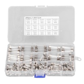 200PCS Glass Fuses Automotive Fuse Assortment Kit for Car RV Boat Truck 5x20mm 6x30mm 250V